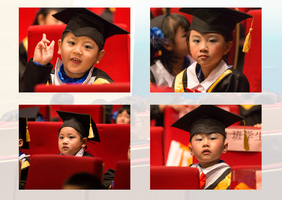 托马斯教育2014届STEAM课程毕业典礼上的宝贝们可爱面孔